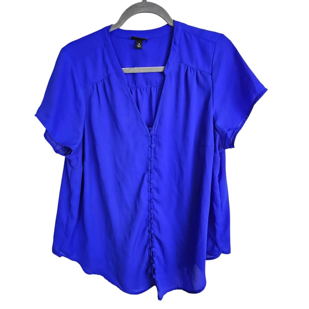 Torrid Womens Cobalt Blue Tunic Top Plus Size 0X Career Corp Office Siren Work